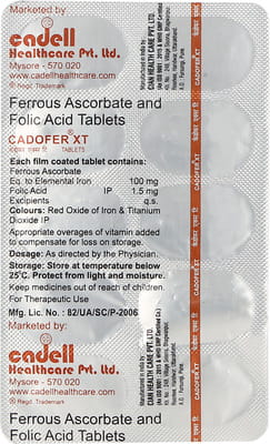 Cadofer Xt Strip Of 10 Tablets