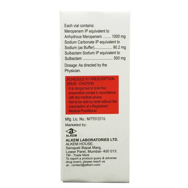 Merosure Sb 1.5Gm Dry Vial Of 1 Powder For Injection