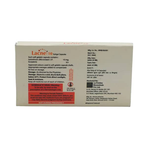 Lacne 10mg Strip Of 10 Capsules