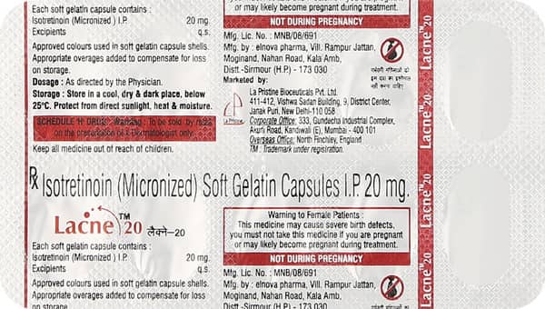 Lacne 20mg Strip Of 10 Capsules