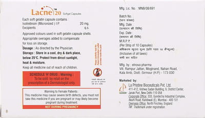 Lacne 20mg Strip Of 10 Capsules