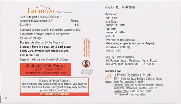 Lacne 20mg Strip Of 10 Capsules