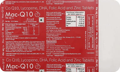 Mac Q 10mg Strip Of 10 Tablets