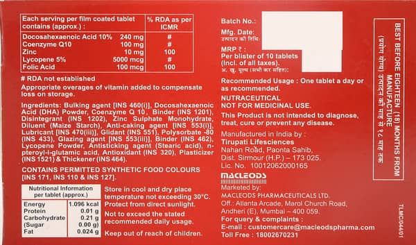 Mac Q 10mg Strip Of 10 Tablets