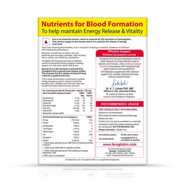 Feroglobin B12 Strip Of 30 Capsules