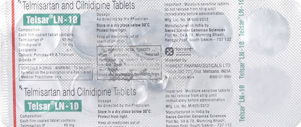 Telsar Ln 10mg Strip Of 10 Tablets