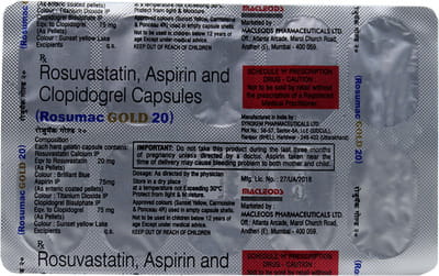 रोसूमैक गोल्ड 10एमजी 20 टैबलेट्स की स्ट्रिप