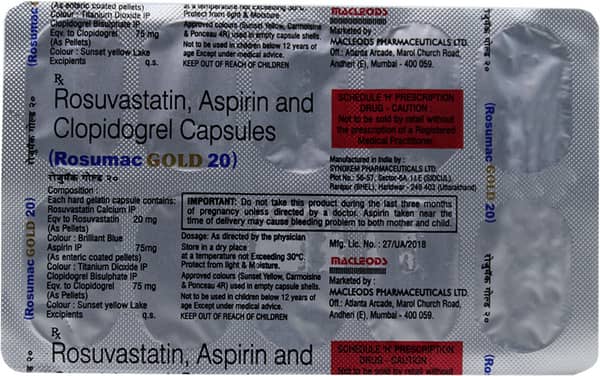 Rosumac Gold 20mg Strip Of 10 Capsules