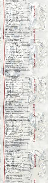 Cefoxim 500mg Strip Of 10 Tablets