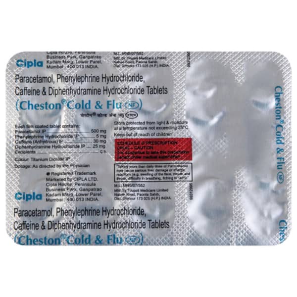 Cheston Cold And Flu Strip Of 10 Tablets