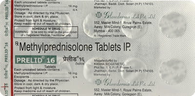 Prelid 16mg Strip Of 10 Tablets