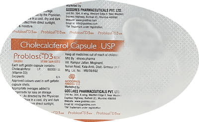 Problast D3 60k Strip Of 4 Softgel Capsules