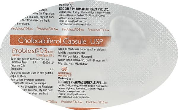 Problast D3 60k Strip Of 4 Softgel Capsules