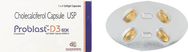 Problast D3 60k Strip Of 4 Softgel Capsules