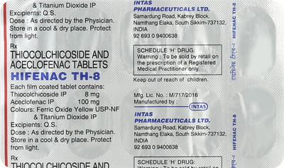Hifenac Th 8mg Strip Of 10 Tablets