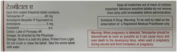 Telmital A Strip Of 10 Tablets
