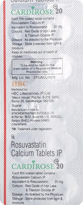 Cardirose 20mg Strip Of 10 Tablets