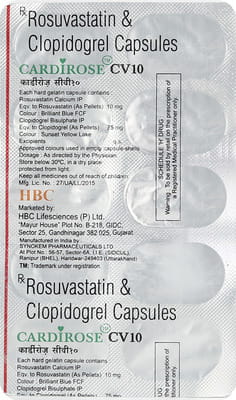 Cardirose Cv 10mg Strip Of 10 Capsules
