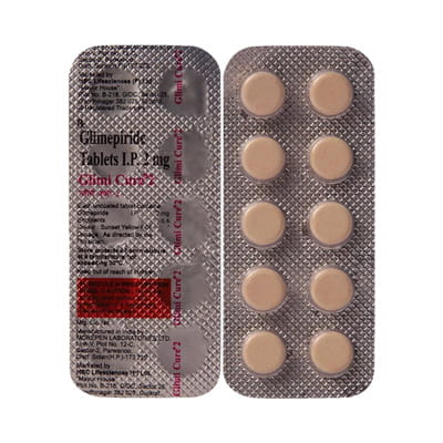 Glimicure 2mg Strip Of 10 Tablets