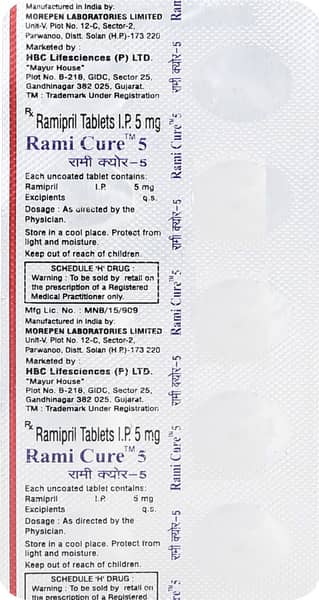 Ramicure 5mg Strip Of 10 Tablets