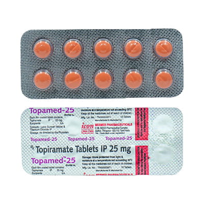 Topamed 25mg Strip Of 10 Tablets