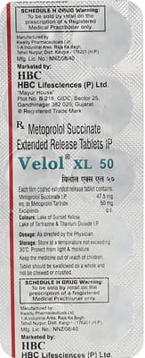 Velol Xl 50mg Strip Of 10 Tablets