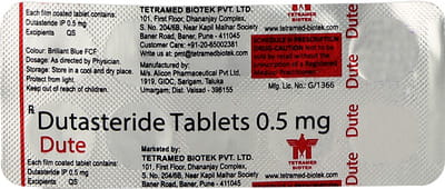 Dute 0.5mg Strip Of 10 Tablets