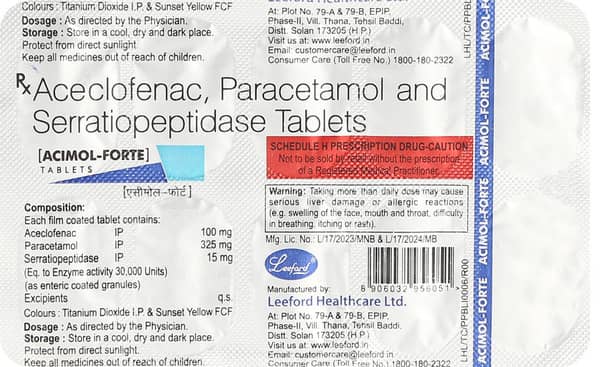 Acimol Forte Strip Of 10 Tablets