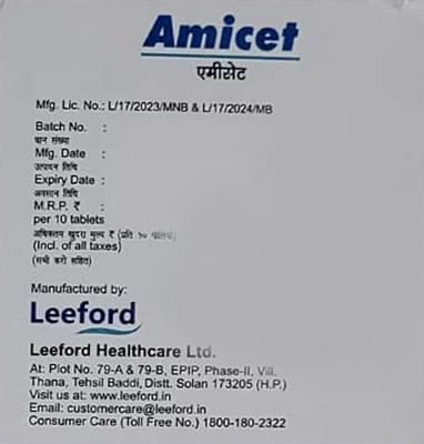 Amicet Strip Of 10 Tablets
