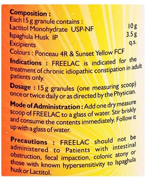 Freelac Orange Lemon Flavour Bottle Of 90gm Granules