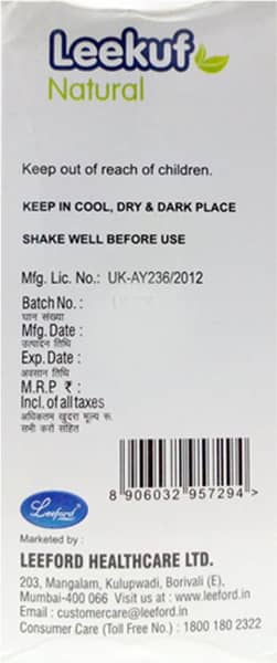 Leekuf Bottle Of 100Ml Cough Syrup