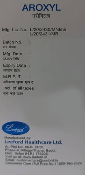 Aroxyl Bottle Of 100ml Syrup