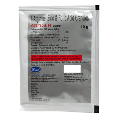 Arzigen Sugar Free Orange Flavour Sachet Of 10gm Oral Powder