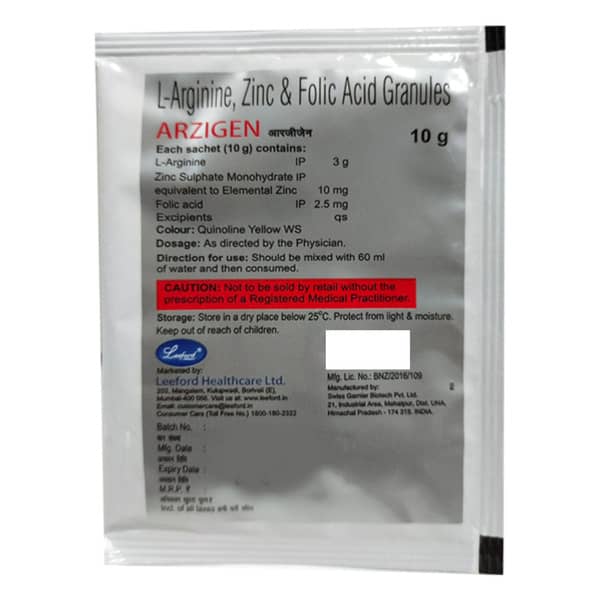 Arzigen Sugar Free Orange Flavour Sachet Of 10gm Oral Powder