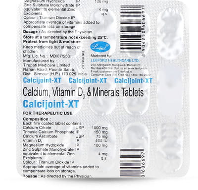 Calcijoint Xt Strip Of 15 Tablets