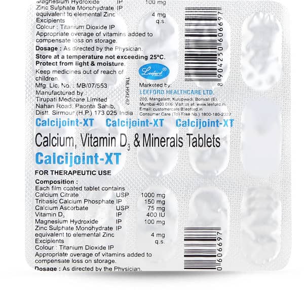 Calcijoint Xt Strip Of 15 Tablets