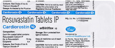 Cardiorostin 10mg Strip Of 10 Tablets