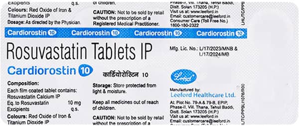 Cardiorostin 10mg Strip Of 10 Tablets