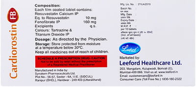Cardiorostin Fb Strip Of 10 Tablets