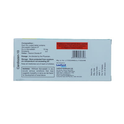 Cardiozen 10mg Strip Of 10 Tablets