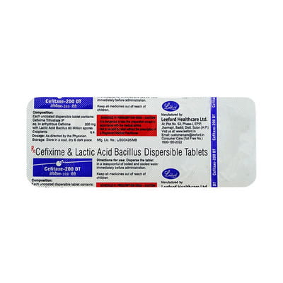 Cefitaxe Dt 200mg Strip Of 10 Tablets