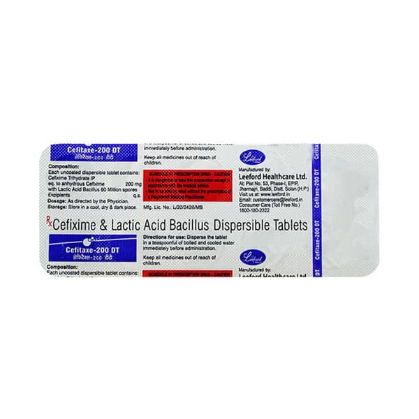 Cefitaxe-200 DT Tablet