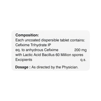 Cefitaxe Dt 200mg Strip Of 10 Tablets