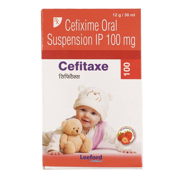 Cefitaxe 100Mg Strawberry Flavour Bottle Of 30Ml Dry Suspension