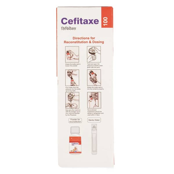 Cefitaxe 100Mg Strawberry Flavour Bottle Of 30Ml Dry Suspension
