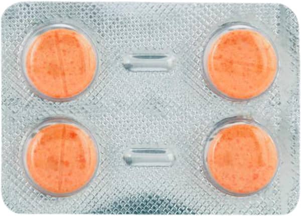 Calcijoint D3 60k Orange Flavour Sugar Free Strip Of 4 Chewable Tablets