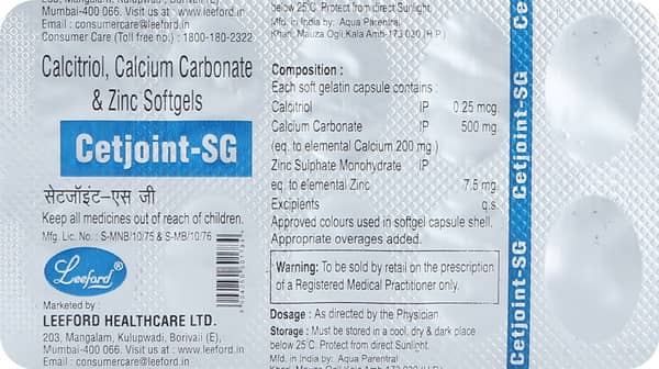 Cetjoint Sg Strip Of 10 Softgel Capsules