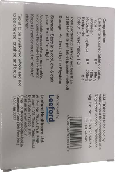 Chymomerg Forte Strip Of 10 Tablets