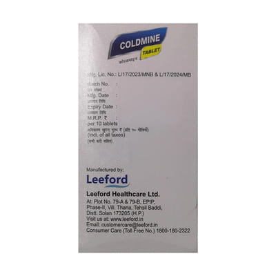 Coldmine Strip Of 10 Tablets