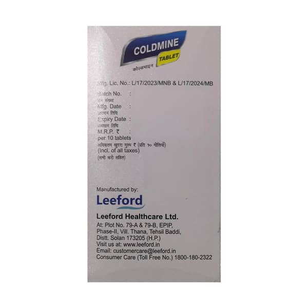 Coldmine Strip Of 10 Tablets